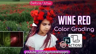 Wine Red Color Grading Made Easy with Photoshop Actions Free Download