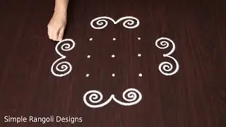 Festive Rangoli Designs With 5x3 Dots Simple Beginners Muggulu Creative Kolam Small