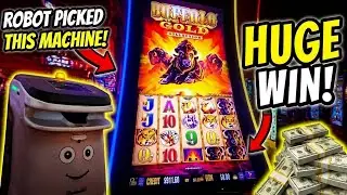 CASINO ROBOT Leads Me to Winning Buffalo Gold Slot Machine! #slots #casino #gambling #buffalogold
