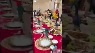 Hyderabadi wedding 💍 main table decoration #decoration #wedding #dinner