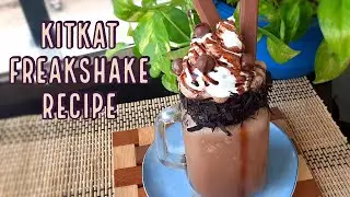 kitkat chocolate freakshake recipe | thick kitkat chocolate milkshake recipe |chocolate shake recipe