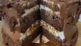 Caramel chocolate cake (Snickers) #cake #bakery #food #pasta #ciastko #торт #десерт #dessert #lezzet