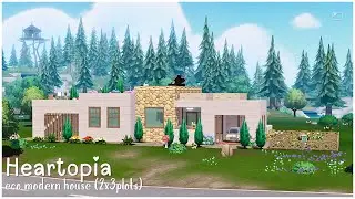 Building an Eco Modern House 🌷 | Heartopia (2×3 Plot) | Longplay (No Commentary)