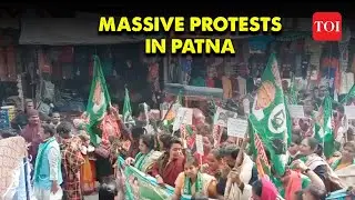 Massive protest rocks Bihar: RJD workers hold protests against BJP & JDU | Nitish Kumar's Floor Test