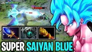 SUPER SAIYAN BLUE..!! Aghanim Scepter + Skadi Carry Winter Wyvern Max Attack Range 7.27 | Dota 2