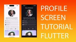 Profile Screen Tutorial | Mobile app | Flutter | Dart | App Development