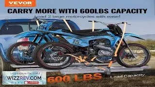 VEVOR Motorcycle Carrier 2 Bike 600 LBS Aluminum Motorcycle Carrier Hitch Mount Loading