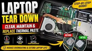 ASUS FX73V Laptop Disassembly, maintenance, & CPU Thermal Paste Replacement