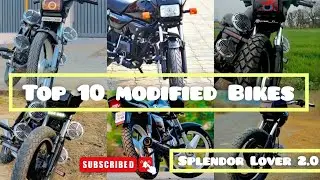 top ten modified bikes //modified bikes//splendor lovers//Splendor Modified Bike Status 🖤🖤