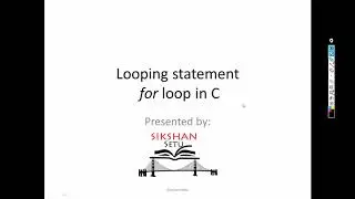 for loop in C