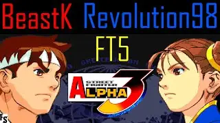 Street Fighter Alpha 3 - BeastK [Ryu/Gouki] vs Revolution98 [Chun-Li] (Fightcade FT5)