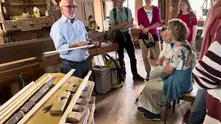 Swiss Alphorn making,demonstration by Matthys Boehm Steffisburg Switzerland