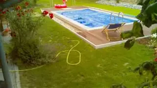 Zeitraffervideo Styroporpool mit Umrandung