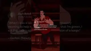 #Gaston #beautyandthebeast #eggs #neogastonism #johndoyle #eggeating #filmquote #moviequote #Disney