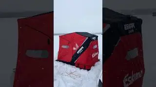 Eskimo Eskape 2600 Warm in the wind. #alberta #icefishing