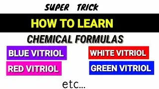 Chemical name of various vitriol