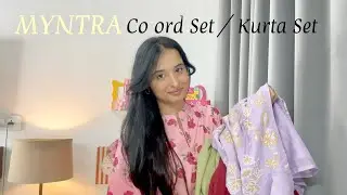 Myntra Co ord Set Haul | Myntra Kurta Set Haul | Myntra Haul || Jasmin Kaur 🌸 #myntra #haul 