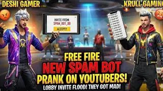I Used Free Fire Spam Invite Bot on Big YouTuber 😱 (Prank Gone Wrong)