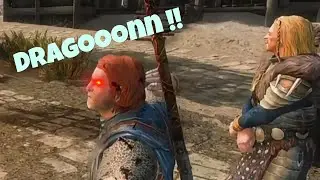 Stormcloak soldiers instead ran after the dragon 🤣 #skyrim 