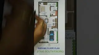 21 * 45 house plan | 21&times;45 Duplex House plan | 3 BHK house plan 945 sq ft south facing |