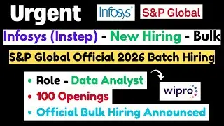 🤯Urgent Wipro Analyst Hiring | Direct Test Hiring 2025 | Infosys Off Campus Recruitment 2025