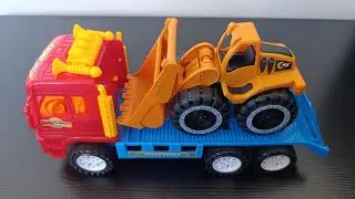 4 Minutes Satisfying With Unboxing Excavator Transporter Truck Play Set | ASMR | Unboxing & Review