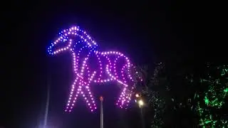 Busch Gardens Tampa Florida Christmas Drone light show