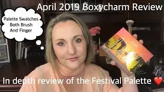 PUR FESTIVAL PALETTE, IN-DEPTH REVIEW WITH BRUSH AND FINGER SWATCHES. APRIL BOXYCHARM REVIEW.