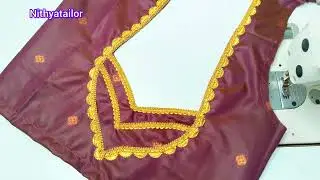 Simple Lace Work Blouse Design - 2026 💥#laceworkblouse @nithyatailor 