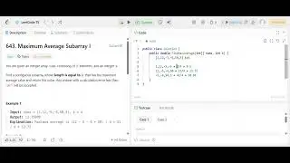 LeetCode Problem 643: Maximum Average Subarray I | Sliding Window C# Solution Explained