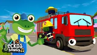 Hear the Fire Truck Song! 🚒 | Gecko's Garage | Nursery Rhymes for Kids