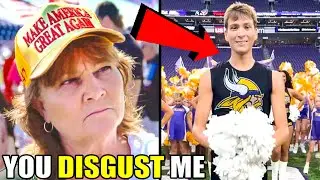 MAGA Bigots Go BALLISTIC Over Male NFL Cheerleader