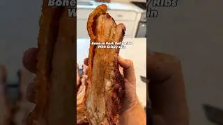 Ребрышки с беконом и хрустящей корочкой! 😯 🥓 #барбекю #бекон