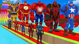 Epic Egg Explosion! Superheroes Transform After Crossing Water  3D Fan Animation C4D