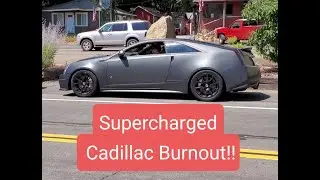 Killer Burnout Cadillac CTS-V Coupe!! | #shorts