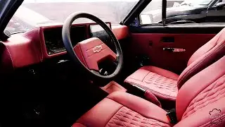 CHEVETTE INTERIOR VINHO BURGUNDY NO MODELO DIAMANTE + REVESTIMENTO PAINEL + TETO BLACK + CINTO CINZA