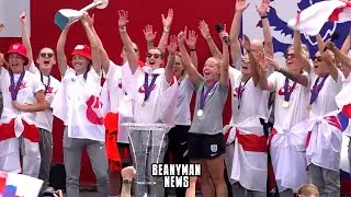 Lionesses celebrate Euro 2022 trophy win in Trafalgar Square