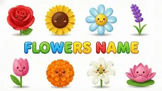 Flowers Name | Flowers name for kids | flower name in english #flowers #kids #education 