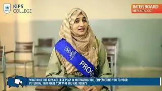 Bushra Iqbal 1st Position Multan Board - KIPS College Inter Board Results 2021