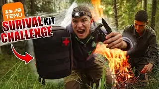 ICH &Uuml;BERLEBE 24H mit 20&euro; Temu Survival Kit in der Wildnis😮