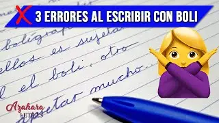 ❌ 3 ERRORES al ESCRIBIR con BOLI que NO Debes Cometer 🖊️