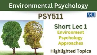 PSY511 Short Lecture 1_Environmental Psychology_Approaches_Midterm Preparation_Psy511 Lec1_Highlight