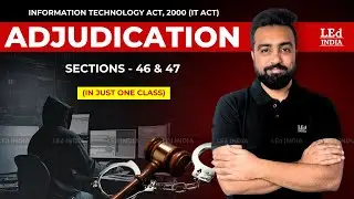 IT Act Adjudication in India | IT Act 2000 |  UGC NET | UPSC | LEd INDIA