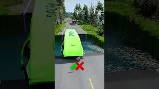 Bus vs massive water pit #19 | #beamngdrivemods #doublespeedbumps  #carsvswaterpit