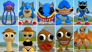 ALL NEW SPRUNKI SONIC EXE FAMILY VS ALL SPRUNKI BRUT CTHULHU ? in Garrysmod!,...