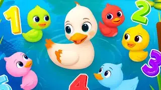 Five Little Ducks ( Learn Colour Song ) | Nursery Rhyme & Kids Song