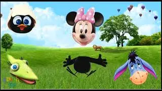 Wrong Heads Simba Lion King, Minnie Mouse, Dinosaur Train | Cartoon and Real Animals | Finger Family