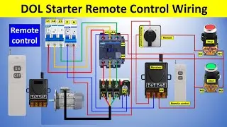 DOL Starter Remote Control and Manual Control Wiring Diagram Explained