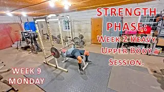 Week 9 Monday: Big Bench Milestone! 205 lbs & Strength Phase Gains