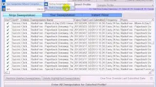 Sweepstakes Ninja - How to Sync Files (Profile information, Your Sweepstakes) between computers